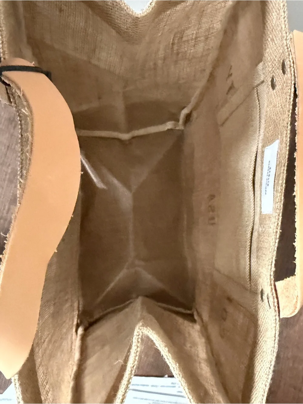 Apolis Global Citizen “Cornell University”  Burlap Tote with Leather Handles